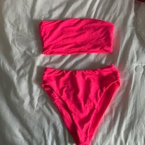 Neon pink fashion nova bikini